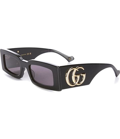 gucci rectangular sunglasses women|gucci generation 53mm rectangular sunglasses.